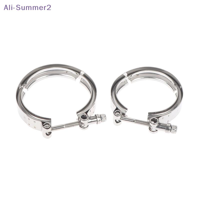 {Summer2} {Summer2} 304 Stainless Steel 2-4 Inch Quick Release V Band Clamp Turbo Exhaust Pipe V-band Clamp V Clamp Clip