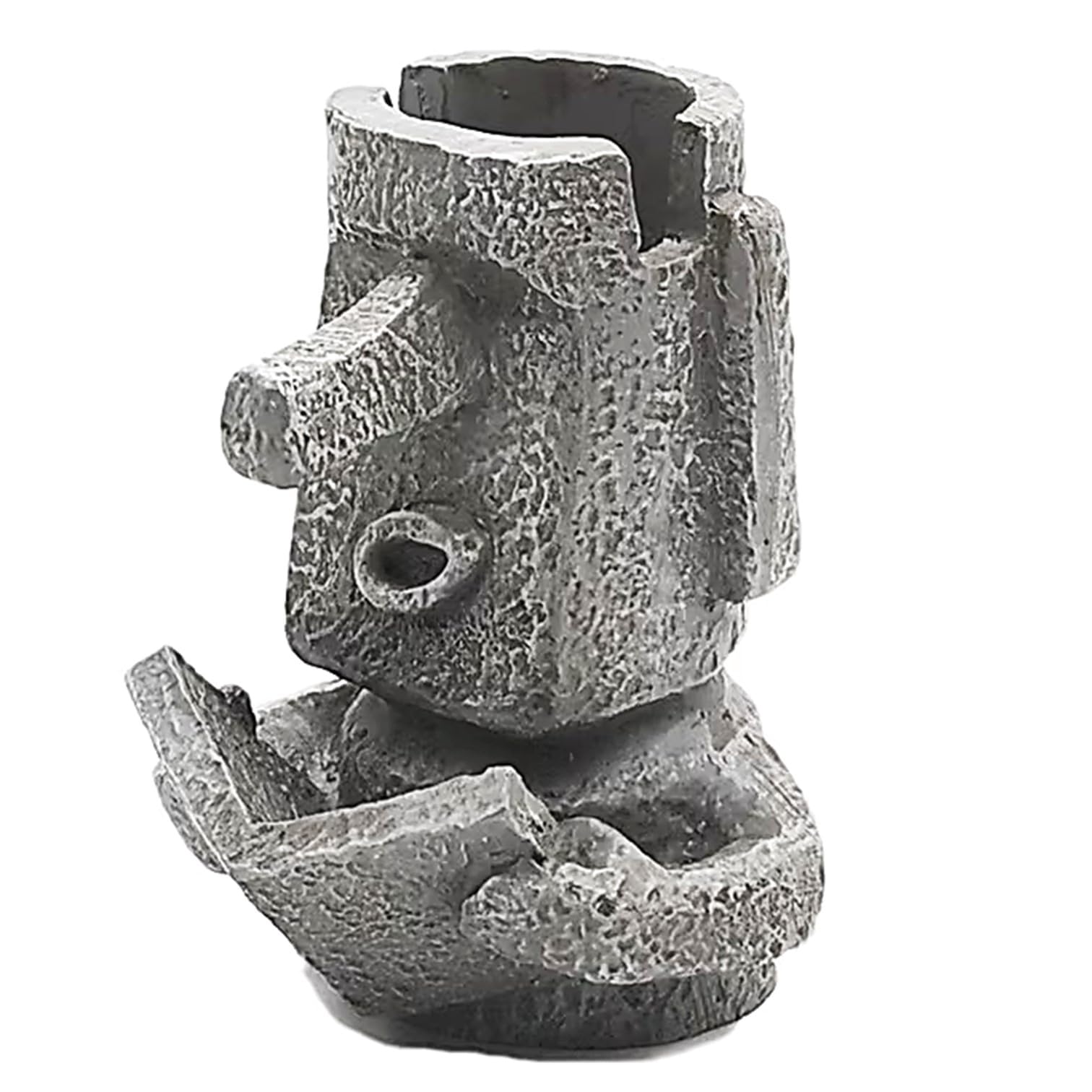 

EXDUCT Moai Statue Eyeglass Pen Eyeglass Pen Small Item Desktop Stylish Pen Holder Stand, Holder, Holder, Holder, Holder, Stand, Ornament, серый