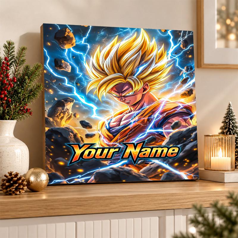 Dragon Ball Goku Custom Name Diamond Painting Personalized 5D Full Drill DIY Diamond Art Home Decor