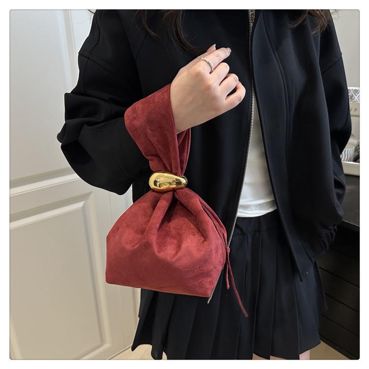 Niche Women's 2025 Trendy Autumn/Winter Retro High-End Bucket Bag