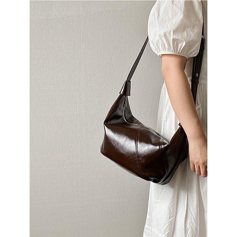 IELGY Ladies Deer Niche Design New Style Female Bag Retro Lazy Loose Sense Shoulder Bag Commuter Casual Messenger Bag