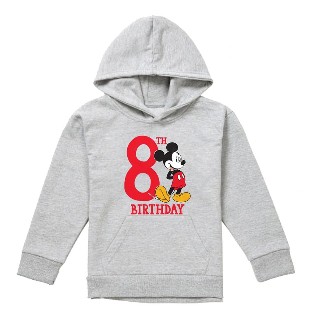 Disney Childrens/Kids Mickey Mouse Heather 8th Birthday Hoodie