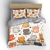 Cute Cartoon Cat Bedding Set Bedding Duvet Cover Set Duvet Cover Pillowcases (1 * Duvet Cover 2 * Pillowcases, Without Duvet Insert)