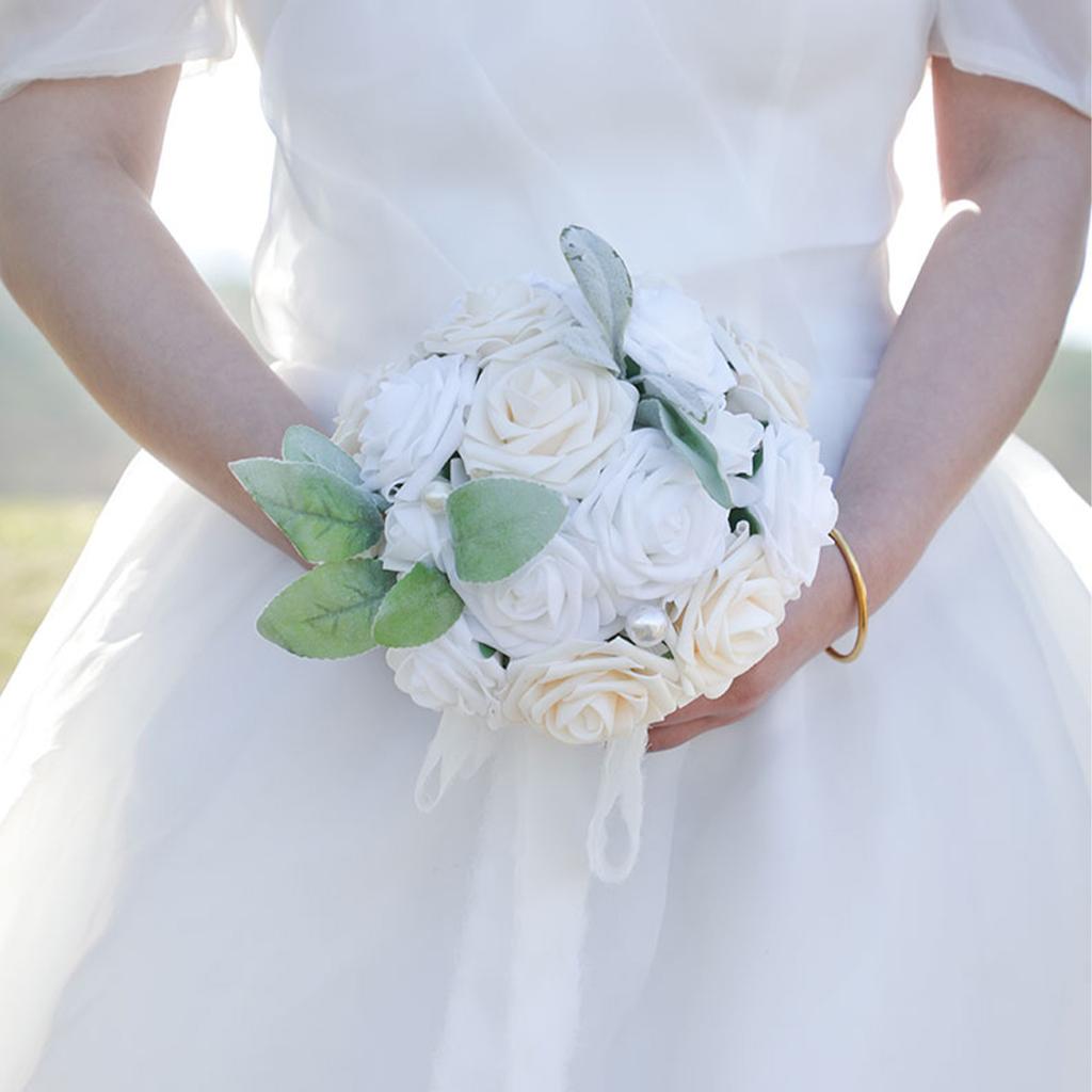 Hochzeitssträuße für Braut Realistisch Romantisch Mehrzweck Braut Künstliche Blumenstrauß