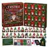 Stress Relieving Art Crafts 24-Day Gnome Advent Calendar, Faux Diamond Ornaments DIY Christmas Gift for Family Kit, Handmade Hanging Tree Wreath Home