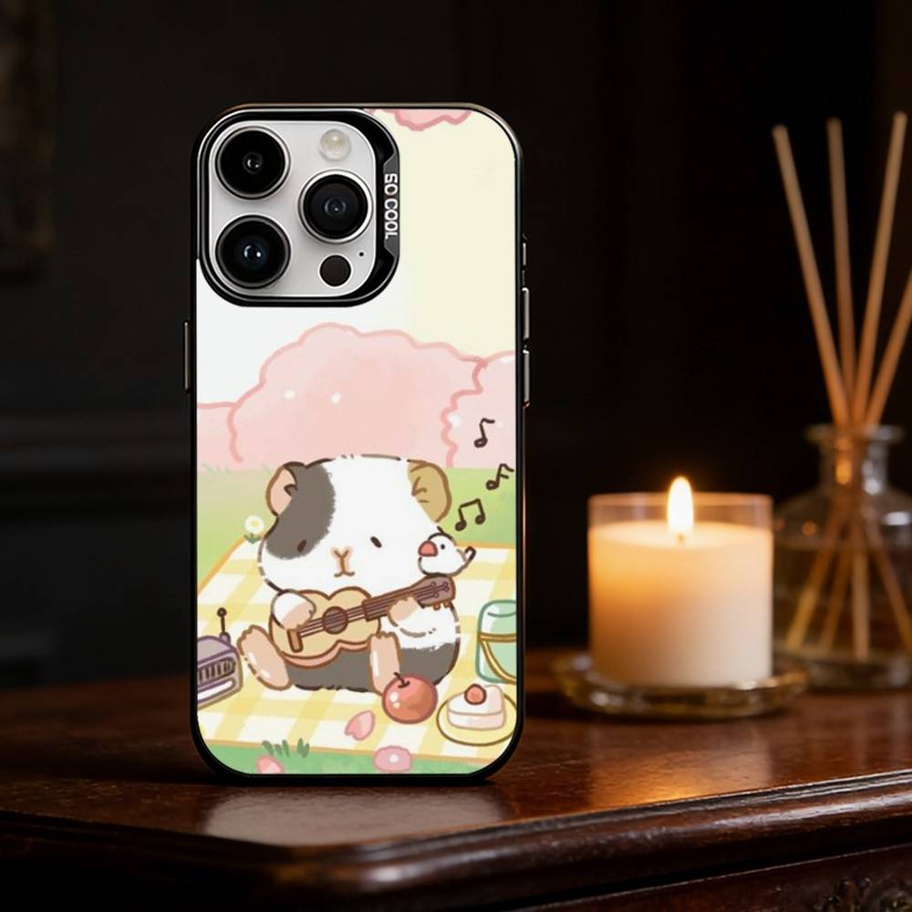 H-Healing Guinea Pig Phone Case Color Silver Shell For IPhone 17 16 15 14 13 12 11 Pro Max Plus