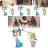Adorno de Ángel Estrella Acrílica Iluminada con LED para Decoración de Árbol de Navidad