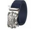 Belt, Men's Automatic Buckle Toothless Business Casual Men's Belt, Young People's Personality Trendy Nylon Canvas