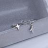 Gu Maoning, Asymmetrical Personality Small Earrings Female Style Design Cold Wind Circle Four Light Star Earrings