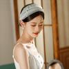 With Clip Brides Hairband Pearl Ribbon Pearl Headband Elegant Detachable Bridal Veil