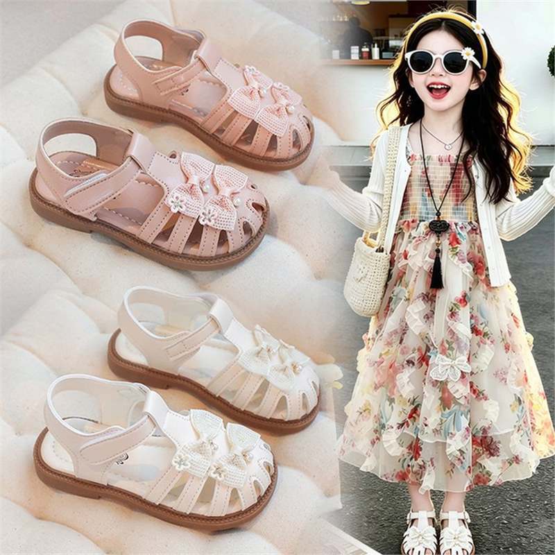 Girls fashion sandals summer new fashion foreign style children's sandals soft sole non-slip versatile beach shoes tide