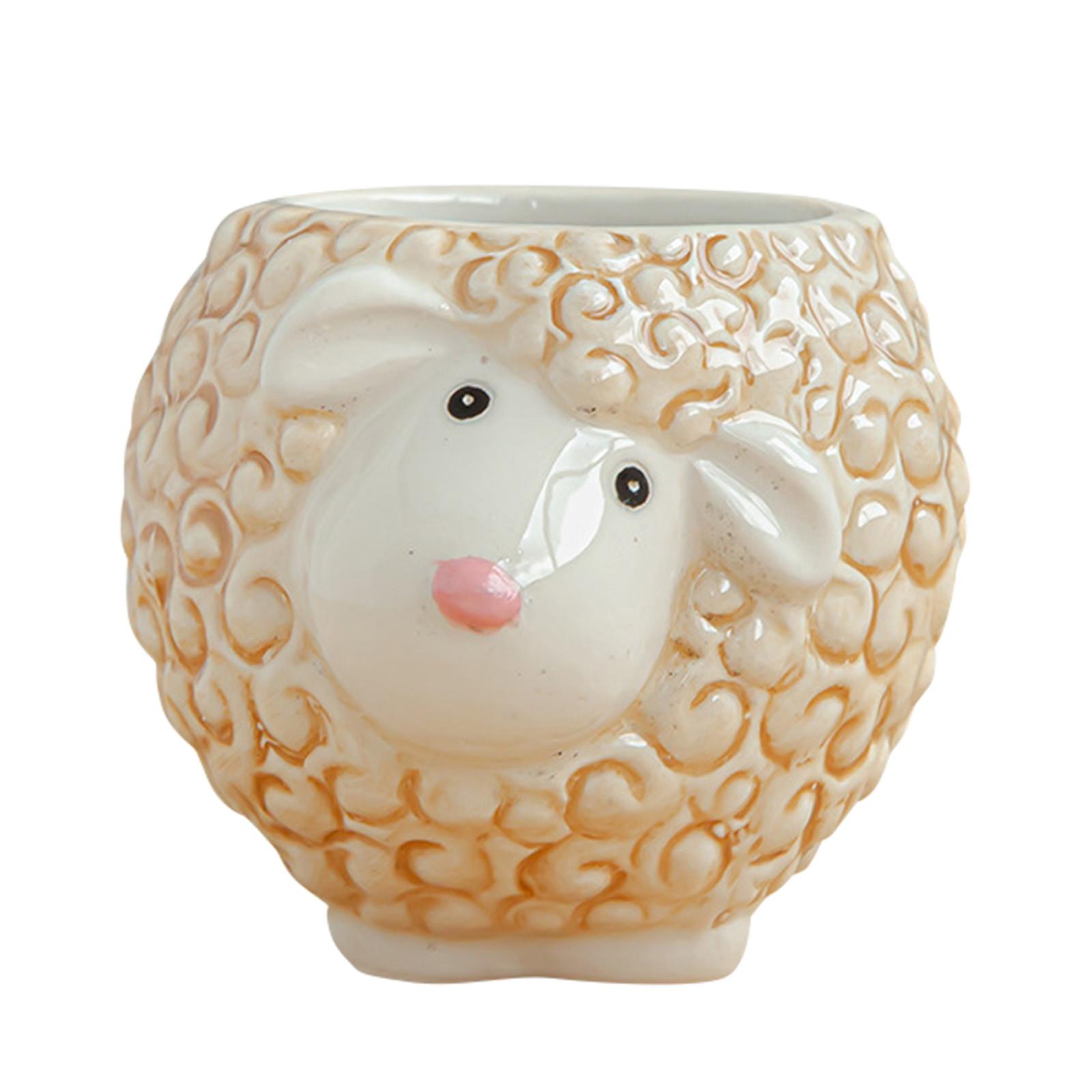 

Сова Горшок Керамический Горшок для растений Кактус Посадка в горшок Бонсай Набор горшков