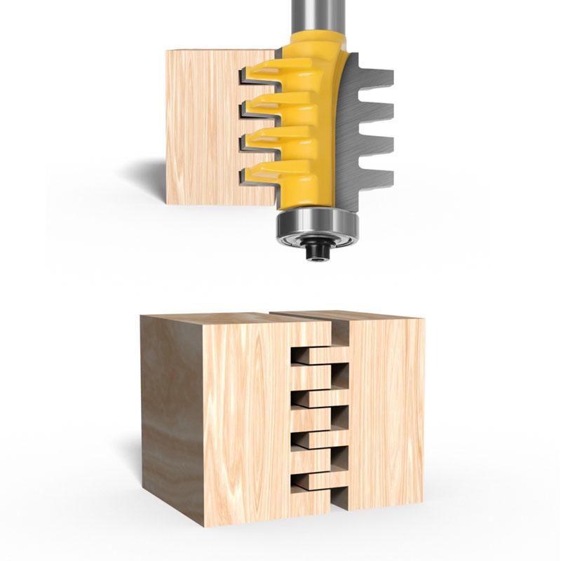 1 PC Rail & Stile דבק חיבור אצבע נתב ביט קונוס טנון חותך עבודות עץ כלים חשמליים 6 מ"מ 1/4 אינץ' 8 מ"מ 12 מ"מ 1/2 אינץ' שוק