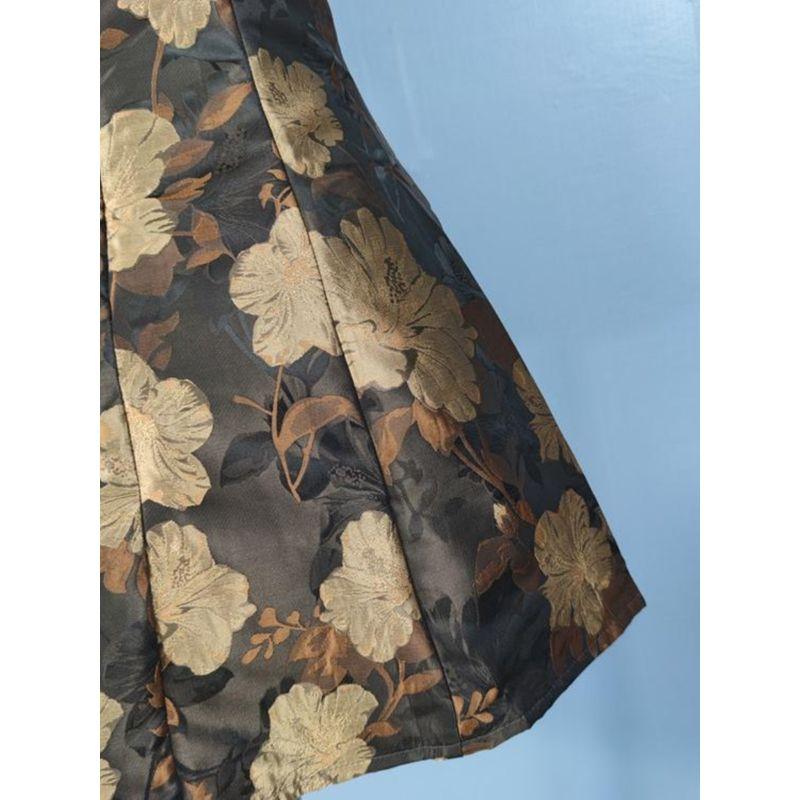 Export Single French Style Adult Lady like Woman Annual Party Party Three-Dimensional Printed Flowers Slip Dress Long Legs Short Dress Women