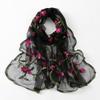 Lightweight Embroidered Floral Headwrap Breathable Long Lace Scarf Summer Hijab  Travel Photoshoot