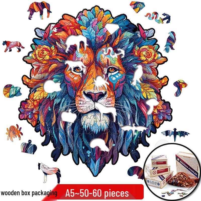 Irregular Animal Dog Penguin Wooden Puzzle in Stock