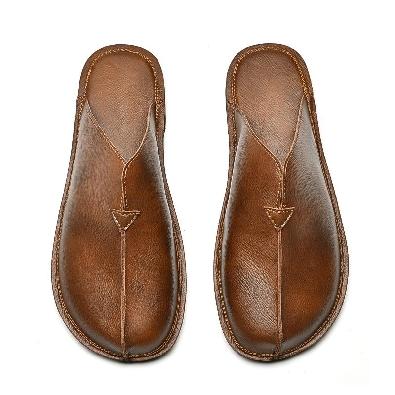 Fashion Classic Outdoor Man Muller Shoes Summer Men Slippers Slip-on Flats Light Breathable Loafers Soft Casual Half Drag Comfy Slippers