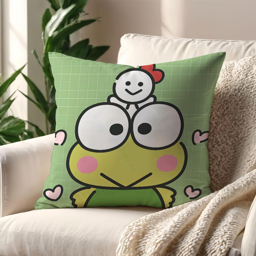 SRO Kero Kero K-Keroppi cushion cover Best Home Office Coffee Pillow Sofa Printing Decoration Room Shop Car Nordic Simplicity