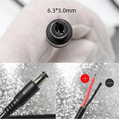DC6330 Power Pigtails Cable DC6.3x3.0mm Male Plug To Bare Wire for Computer Power Cord Total Power Up To 120W 30cm