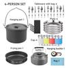 Cross-border Portable 1.6L Teapot and Kettle Outdoor Camping Cookware Set