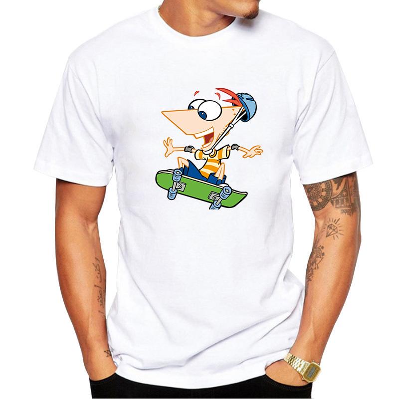 Phineas En Ferb 2026 Katoenen T-shirt Streetwear Korte Mouw T-shirts Mannen Vrouwen T-shirt Kleding Tops