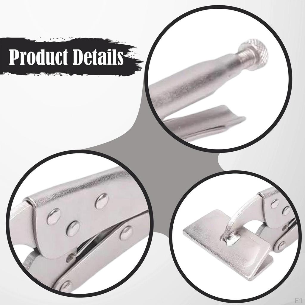 Adjustable Locking Pliers for Sheet Metal Work with Wide And Non-slip Carbon Steel Handle