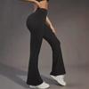 Women's Black Shark High-Waist Elastic Flared Pants