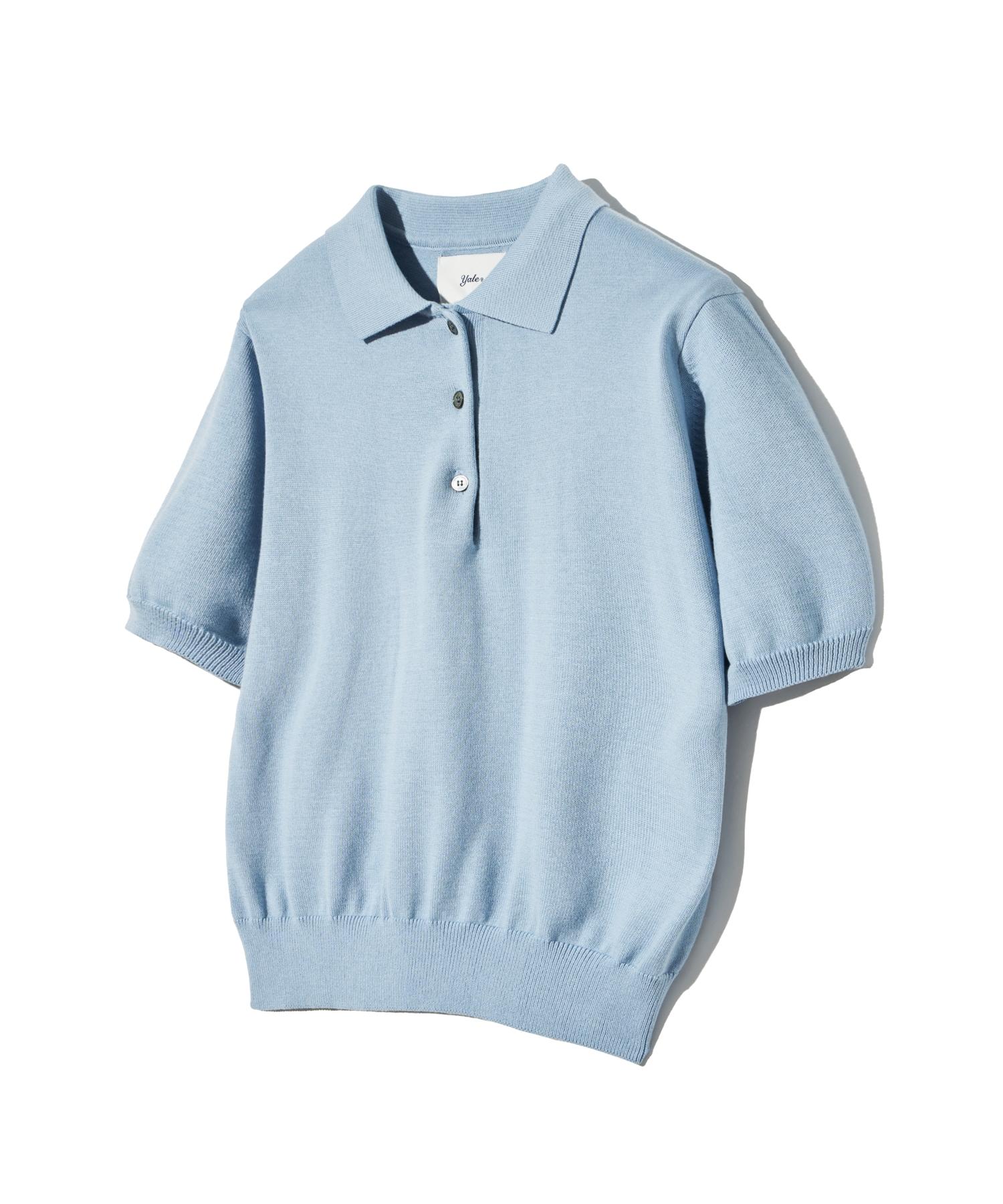 Yale Women S Supima Cotton Short Sleeve Polo Knit Light Blue Note/S