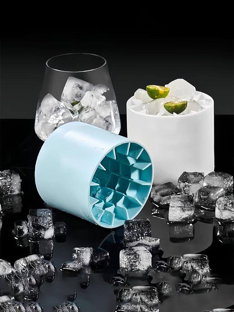 Silicone ice-making molds, easy-to-demold round large-capacity homemade ice cube makers