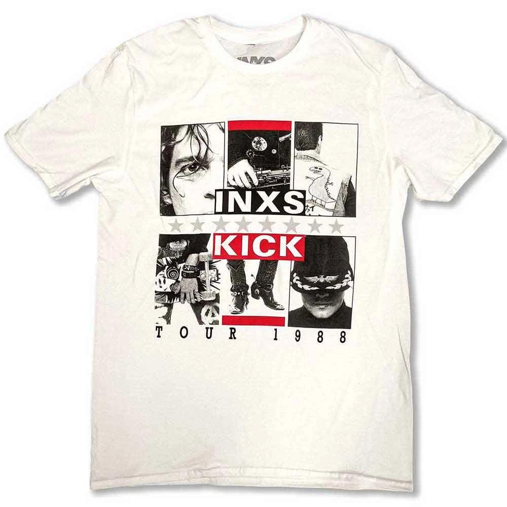 Men s INXS Kick Tour T-shirt X-Large White XXL