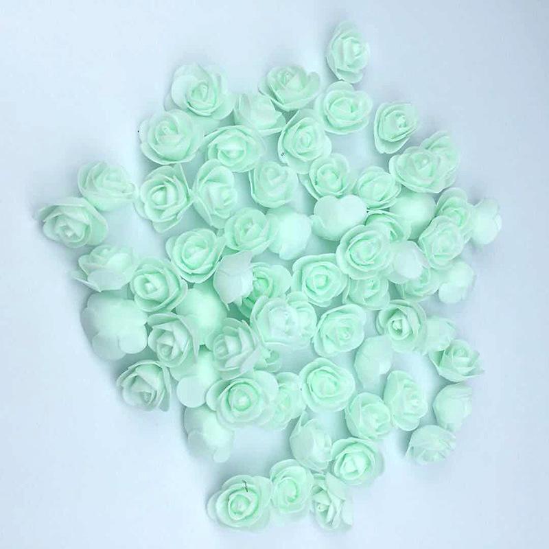 Uflower 100Pcs Artificial Foam Rose Flowers Head PE Fake Flower for Wedding Party Home Dceor DIY Bear Rose Valentines Day Gifts