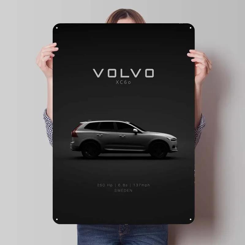 

Металева табличка Volvo Постер з автомобілями Вінтажні предмети декору дому Ретро олов яна табличка-плакетка для стіни гаража Декор кімнати кав ярні 15.7x11.8In(40x30cm)