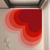 Red Heart-Shaped Carpet Bathroom Mat Diatomaceous Earth Water-Absorbing Mat Quick-Dry Non-Slip Mat