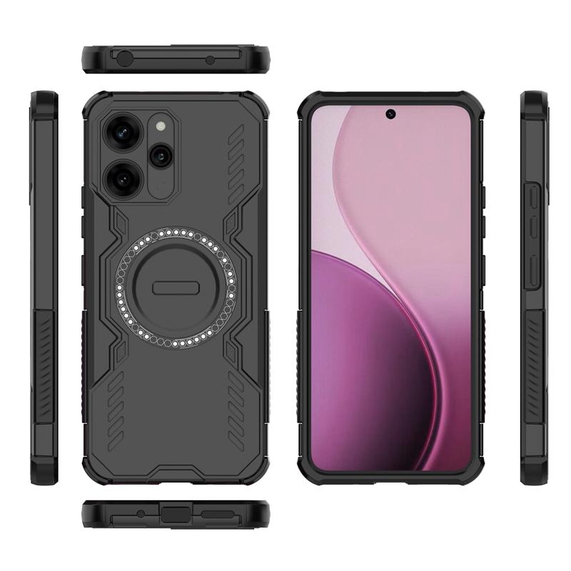 Shockproof Armor Case For Xiaomi Redmi 12 Magnetic Adsorption Wireless Charge Cover For Redmi 12 13 13x Case For Redmi 12 Case