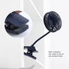 USB Rechargeable Clip On Desk Fan Mini Portable Desktop Fan for Car Office(Blue )