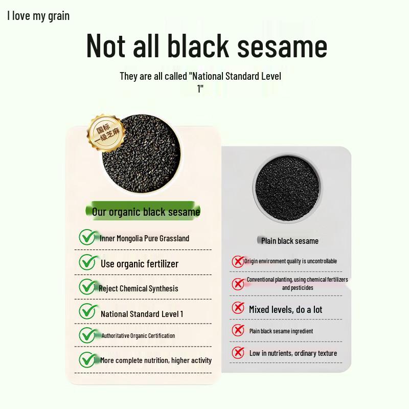 Wo Ai Wu Gu Organic Raw Black Sesame 250g
