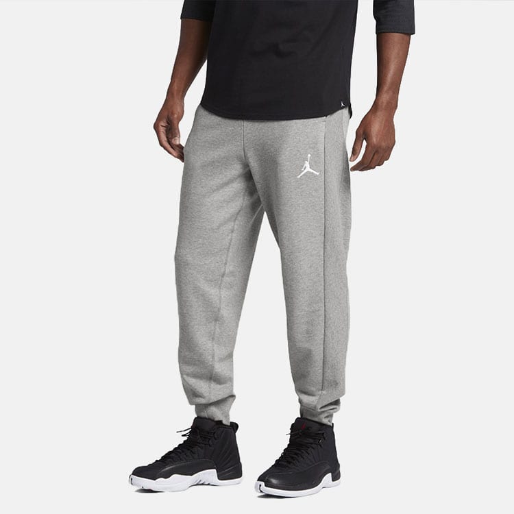 Jordan Air Knitted Sweatpants Men's Gray Moderate Straight Fit Pants 822661-063