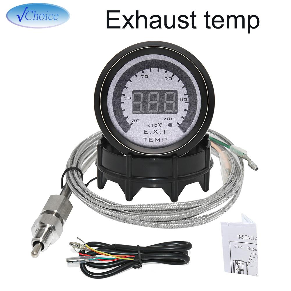 2" 52mm Digital Air Fuel Ratio Gauge Tachometer Voltmeter Boost Vacuum Water Temp Oil Temp Oil Press EGT Gauge AFR for 12V Car