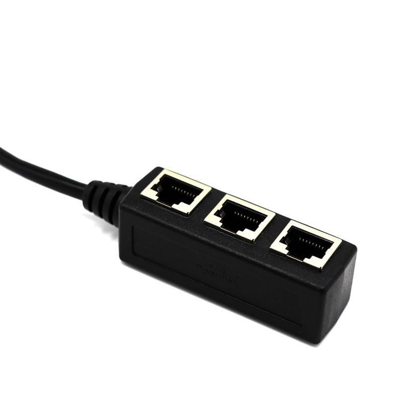 RJ45 1 Male to 3 Female LAN Ethernet Network Splitter Adapter Cable for Cat5, Cat5e, Cat6, Cat7 Durable