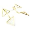 Les Trésors De Lily [N0769] - Gold 'Triangles' Lobe Contour Earrings