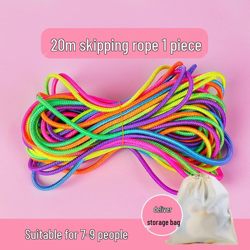 Collective Skipping Rope for Girls: Nostalgic Elastic Band for Kids' Sports Activities