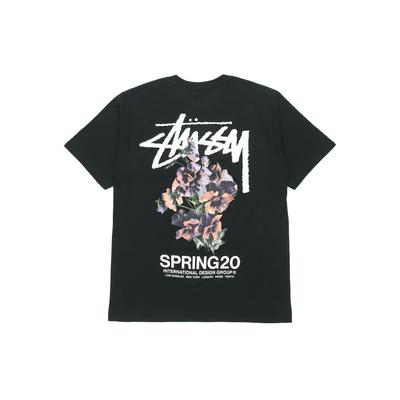 Stussy SS20 Letter Bouquet Print T-Shirt Unisex T-Shirts Schwarz 1904565-BLK