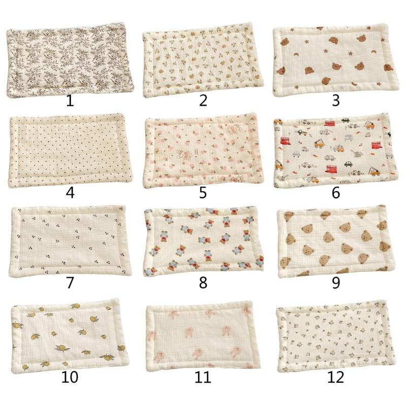 Infant Pillow for Newborns Cotton Baby Crib Accessory Nursery Decors Breastfeeding Support Cushion with Dotted Backing