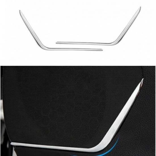 Matte Silver Cover Trim ABS Inner Door Speaker Strip For Cadillac XT5 2016-