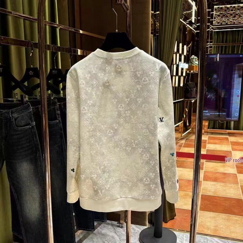 Personalisierter trendiger Rundhals-Hoodie für Herren mit Stickerei - Herbst/Winter Lässiges Langarm-Mode-Sweatshirt