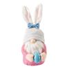 Rosa-ohriger Osterhasen-Wichtel Plüschpuppe mit Ei