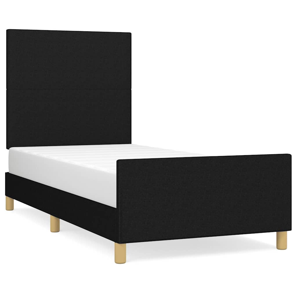 Vidaxl Rama Łóżka Bez Materaca Czarna 90X190 Cm Tkanina