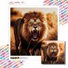 New Arrival 5D DIY Full Circle Diamond Painting "Lion" Embroidery Cross Stitch Home Decor Gift