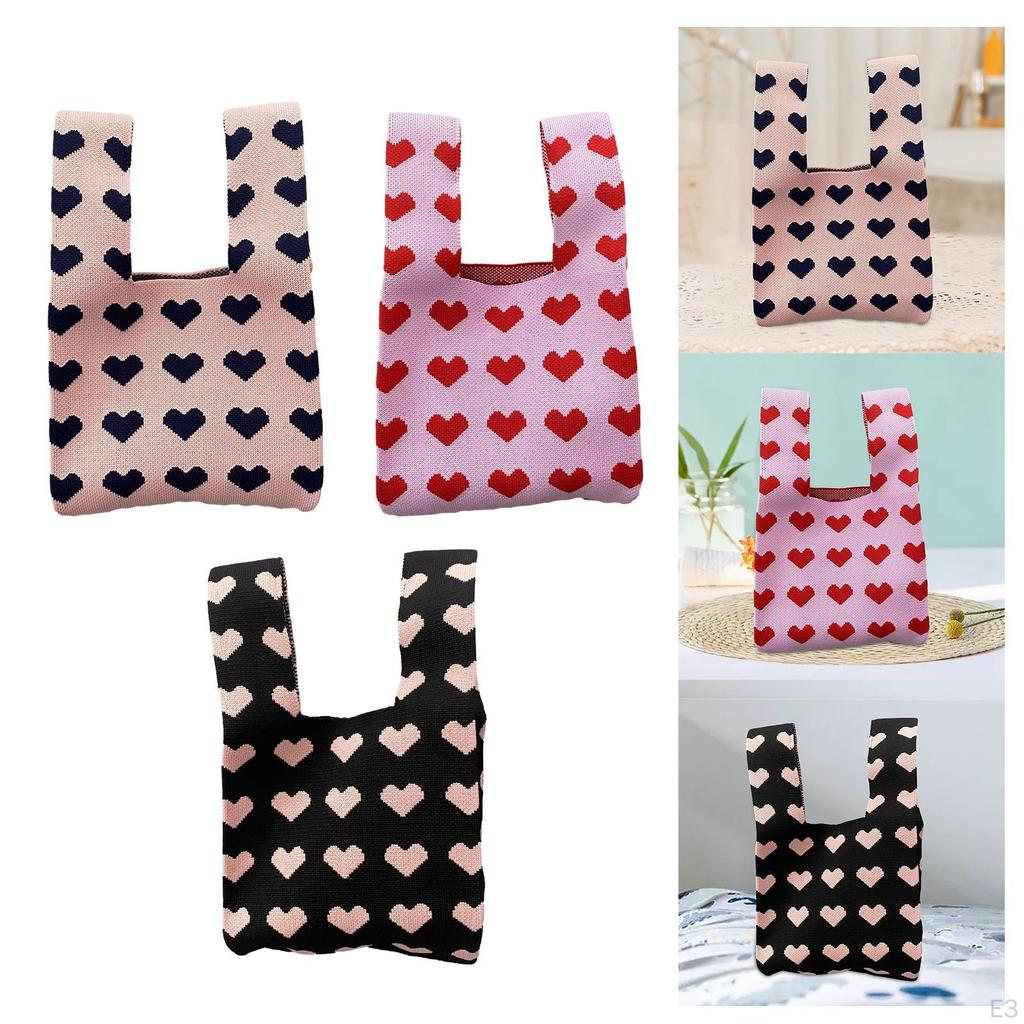 Dzianinowa torba tote dla kobiet torebka na ramię estetyczna zmywalna z otwartą górą uchwyt do noszenia dziergana hobo