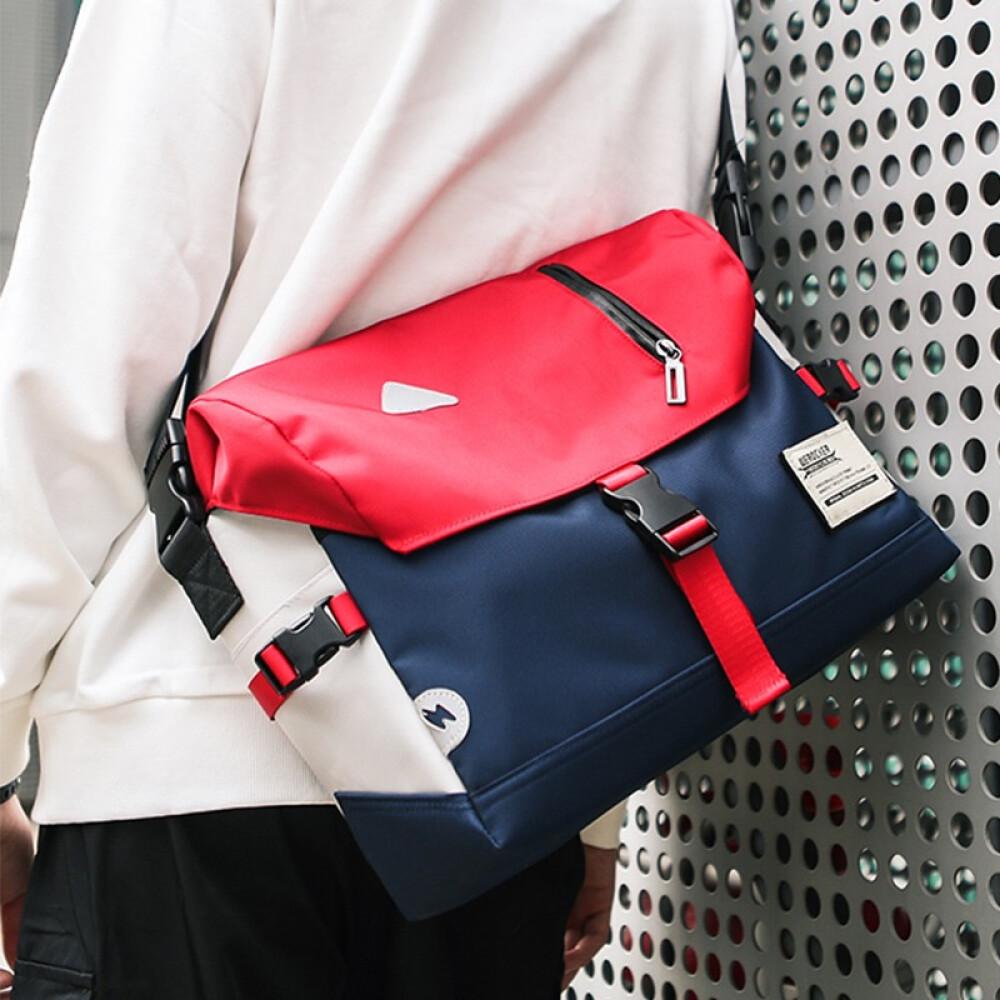 

Сумка на одно плечо, сумка-мессенджер, повседневная мужская сумка через плечо, большая вместительность, длина 37 см, ширина 16 см, высота 32 см красный